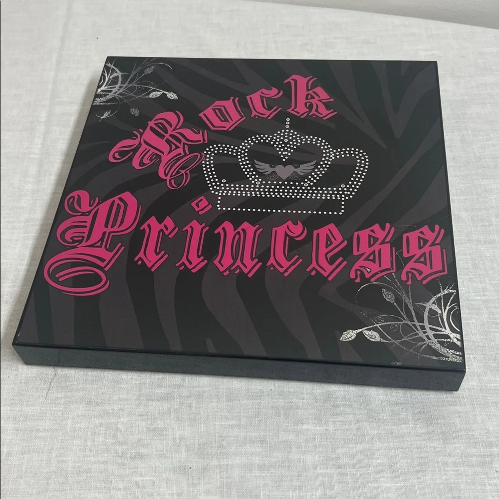 🌞 Rock Princess Canvas Wall Art Decor - Black & Barbiecore Pink 12” x 12”